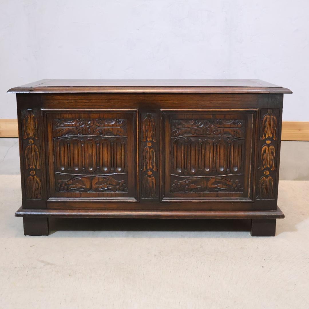 英国アンティーク ブランケットボックス イギリス ストレージ収納 キャビネット