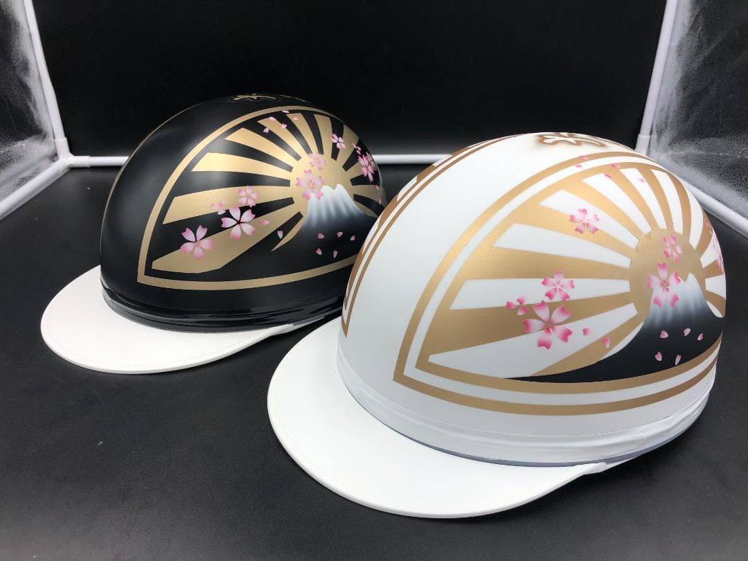 コルク半　カスタム　富士日章　三つボタン　黒金白金　艶消し　桜セット　高級クリヤ