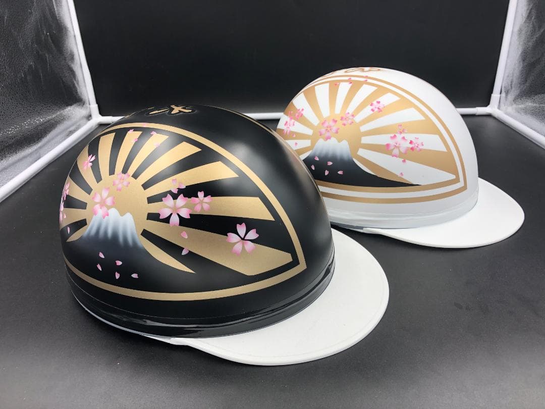 コルク半　カスタム　富士日章　三つボタン　黒金白金　艶消し　桜セット　高級クリヤ