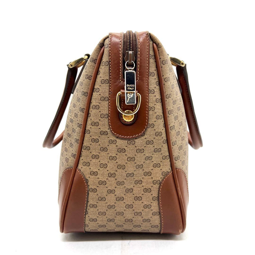 【極美品】グッチ ボストンバッグ シェリーライン マイクロGG PVC