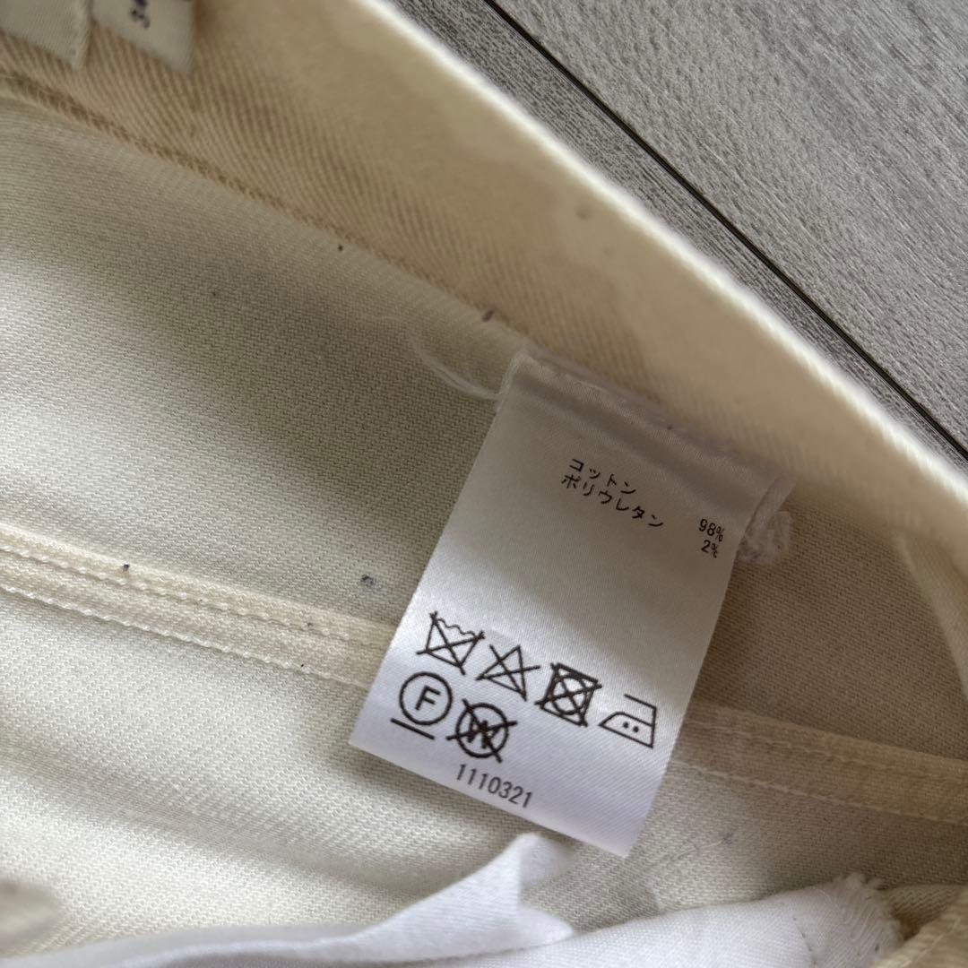 マリメッコ　ウニッコ　ホワイト ストレートデニム