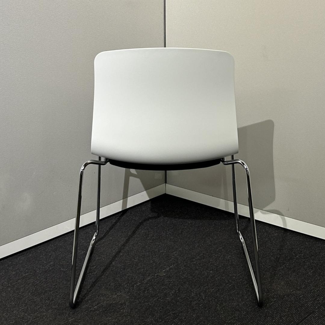 展示品4脚セット ウチダ リッコ-N スタッキング ループ脚 ホワイト