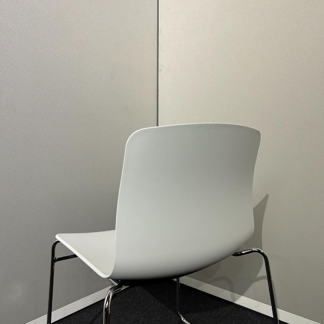 展示品4脚セット ウチダ リッコ-N スタッキング ループ脚 ホワイト