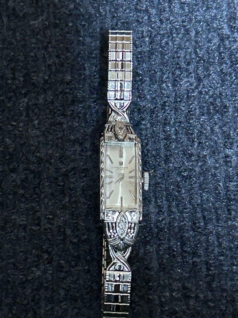 WAHTHAM DE LUXE K14WG手巻き時計 シルバー