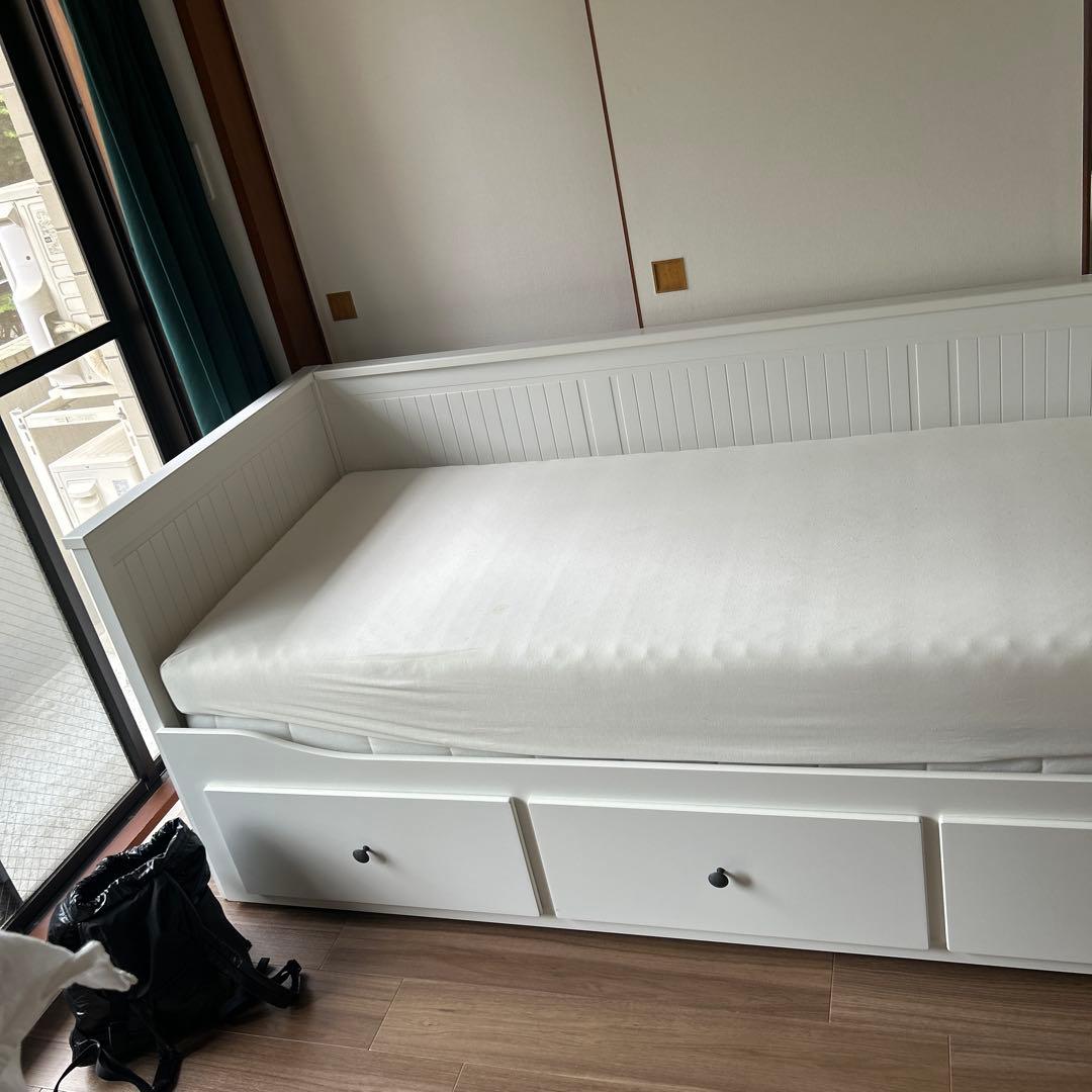 送料込み 引き出し付きソファベッド IKEA イケア Hemnes ヘムネス
