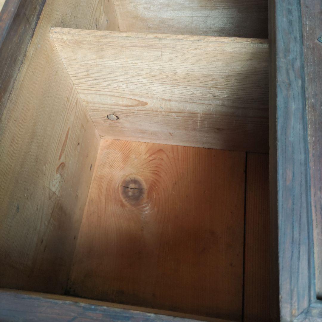 大正昭和　木製引き戸収納キャビネット　古民家　古本雑貨　アンティーク抽斗家具