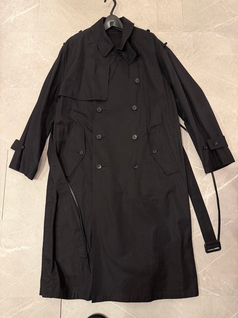 stein/シュタイン OVERSIZED TRENCH COAT ブラック S