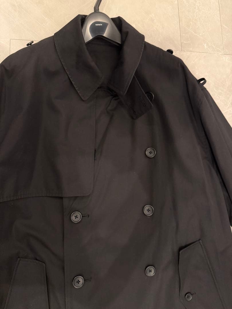 stein/シュタイン OVERSIZED TRENCH COAT ブラック S