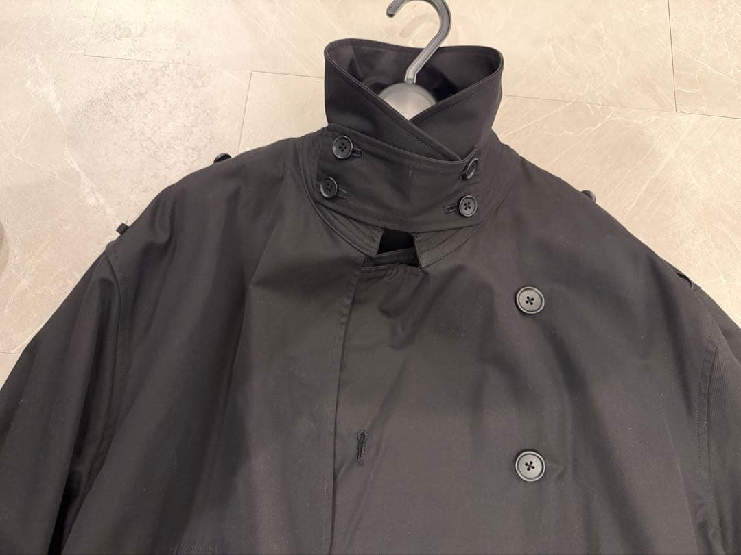 stein/シュタイン OVERSIZED TRENCH COAT ブラック S