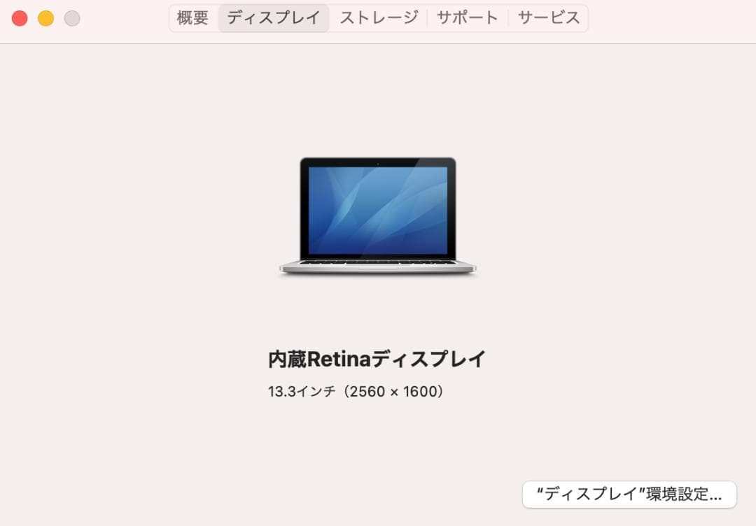 MacBook Pro 13インチ Retina 2014mid 8GB