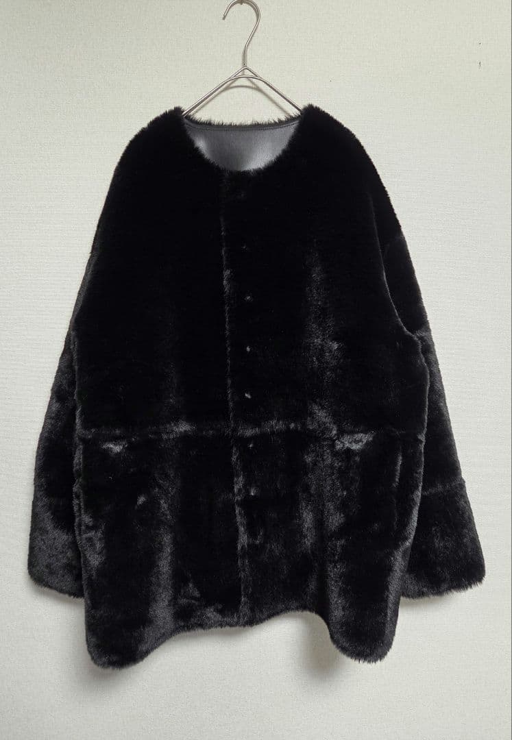 25AW【MACPHEE】フェイクムートン リバーシブルショートコート