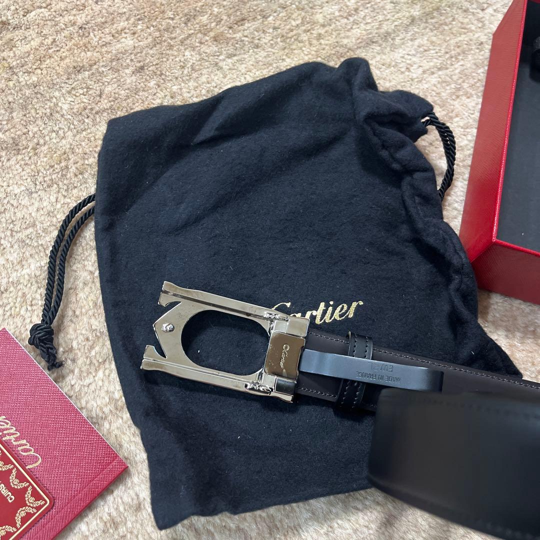 まき　極美品　カルティエ　メンズベルトBLACK 95