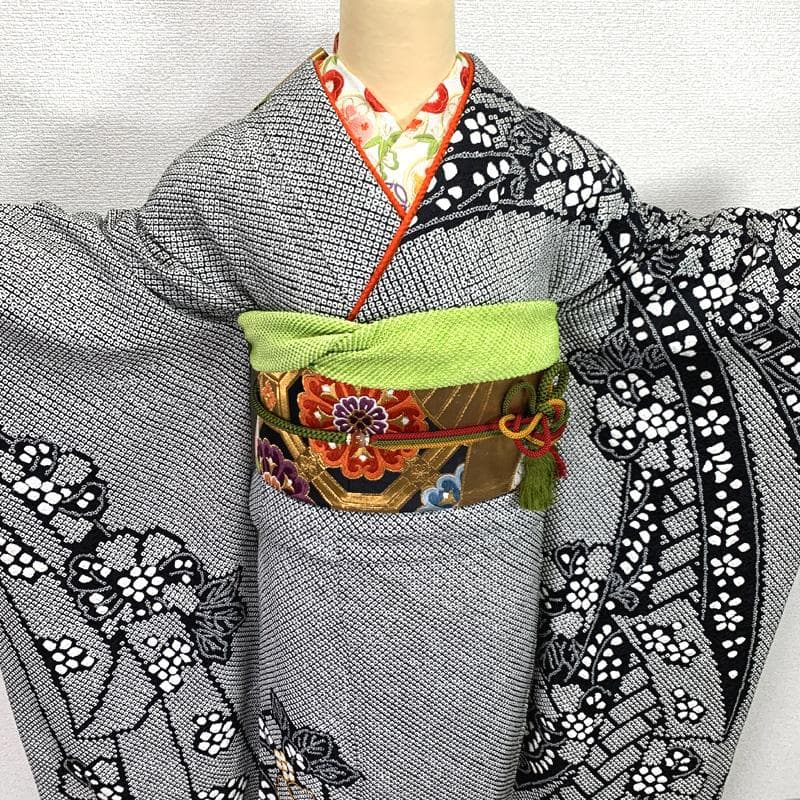 505z5〇高身長な方も 振袖 総絞り 金駒刺繍 束ね熨斗〇美品 成人式 結婚式