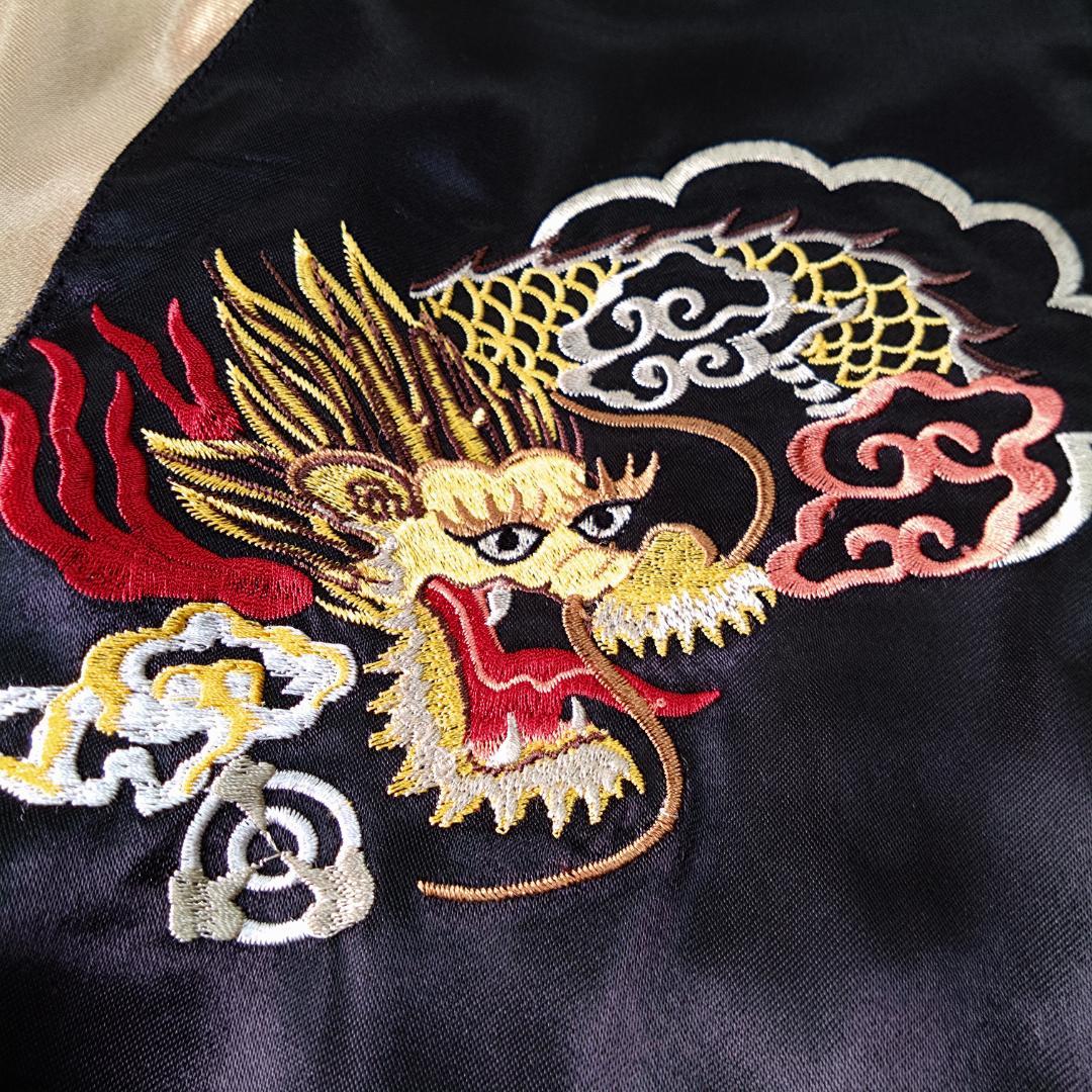 花旅楽団 ジャパネスク スカジャン XL　虎　竜　横須賀 富士山　リバーシブル