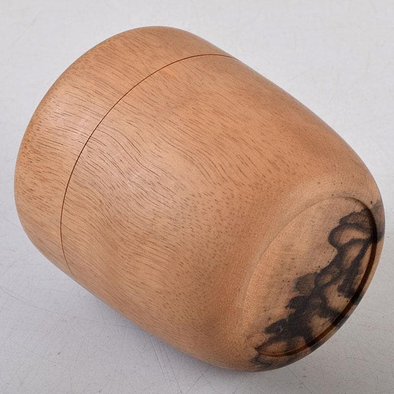 茶道具　天然木　黒柿製　棗　V　9048