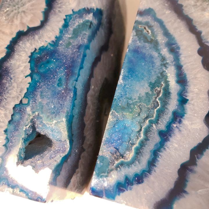 青い天然石 鉱物2点セット