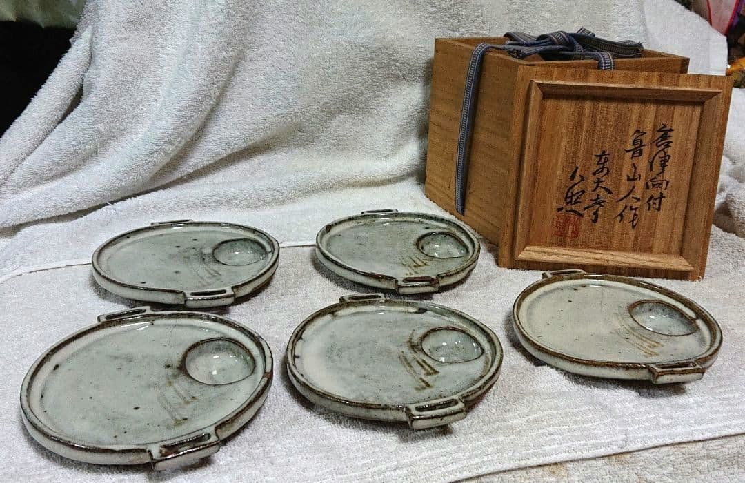 北大路魯山人作向付け5ケ 木箱付きA437