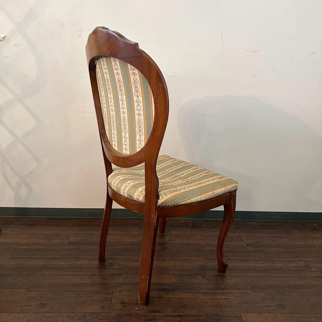 k011 クラシカルなダイニングチェア グリーン系 スタイリッシュなストライプ