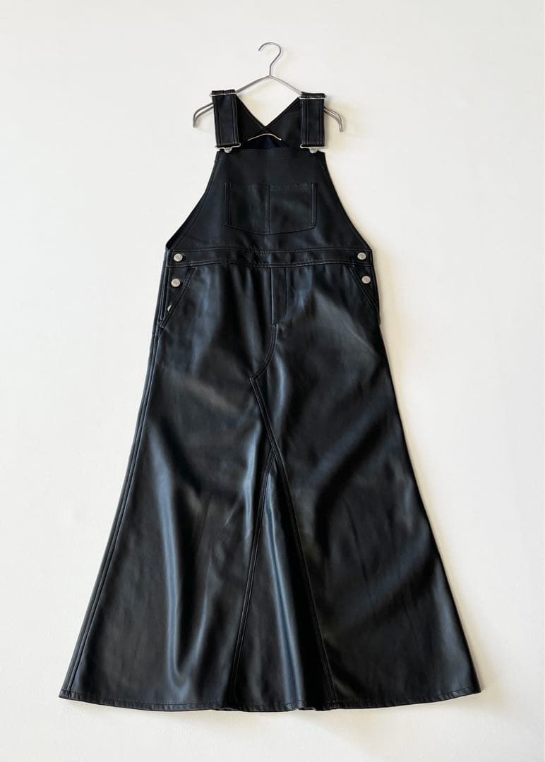 ▼22ss完売品✨美品✨アパルトモン【34】レザー ワンピース オーバーオール