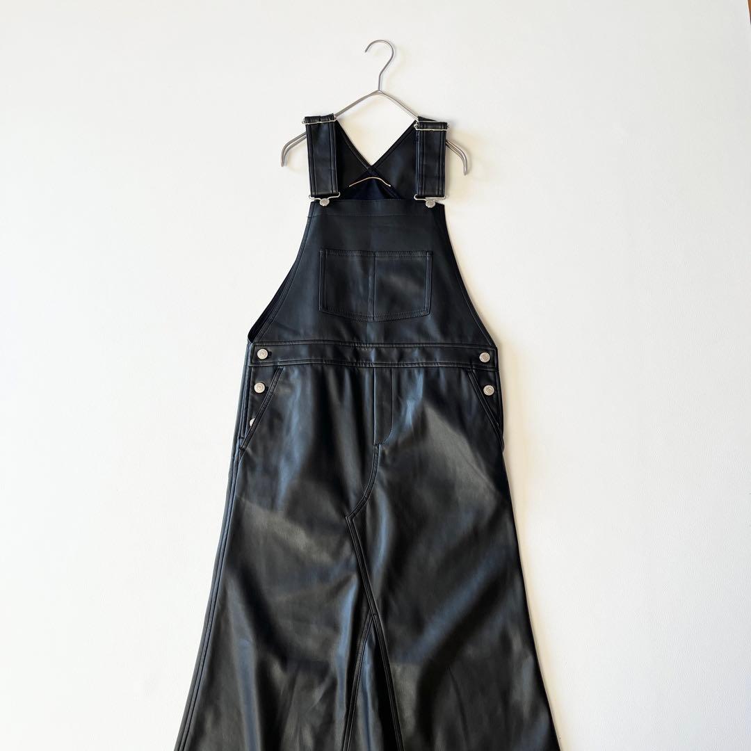 ▼22ss完売品✨美品✨アパルトモン【34】レザー ワンピース オーバーオール