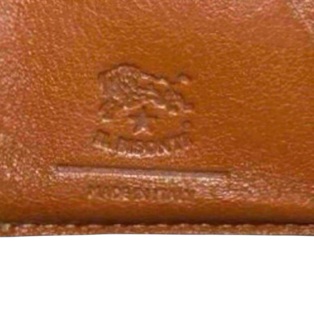人気　イルビゾンテ　折り財布　がま口　レザー　ライトブラウン　フラップ　保護袋