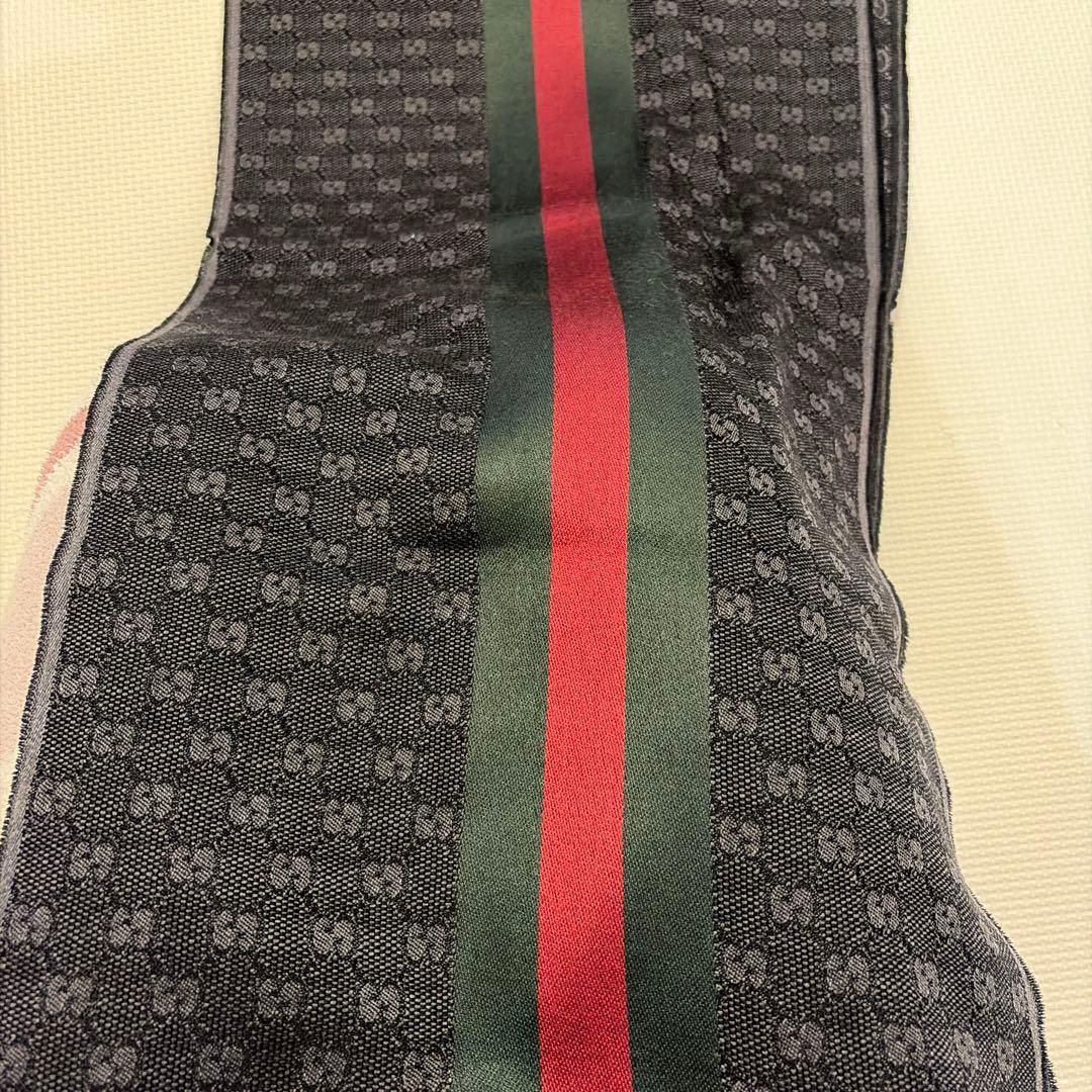 グッチ マフラー ロゴパターン ストライプ