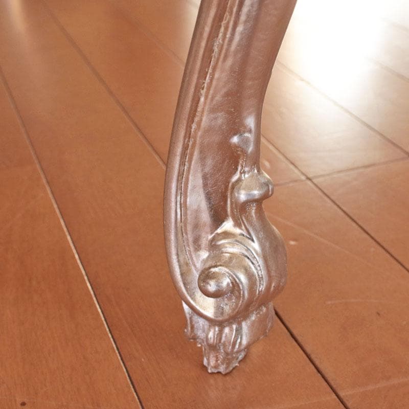 イタリア製 ローテーブル シルバー センターテーブル 銀 602-1073