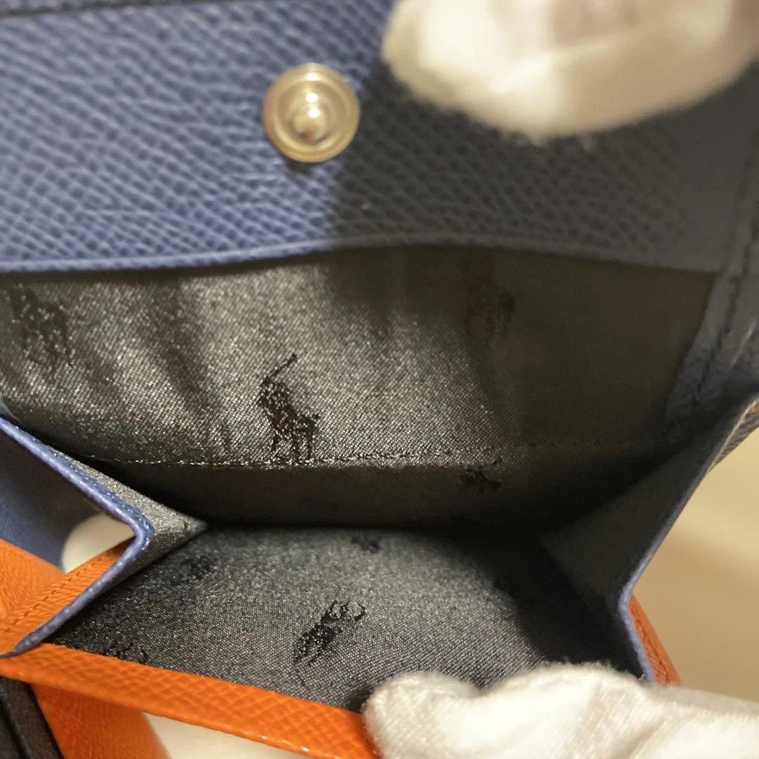 Polo Ralph Lauren ネイビー 二つ折り財布 アウトレット