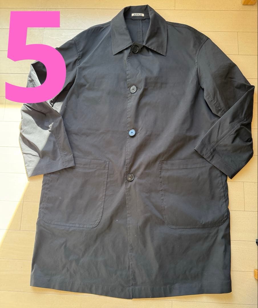 AURALEE オーラリーとスタイリスト私物 ステンカラーコート 5 ブラック