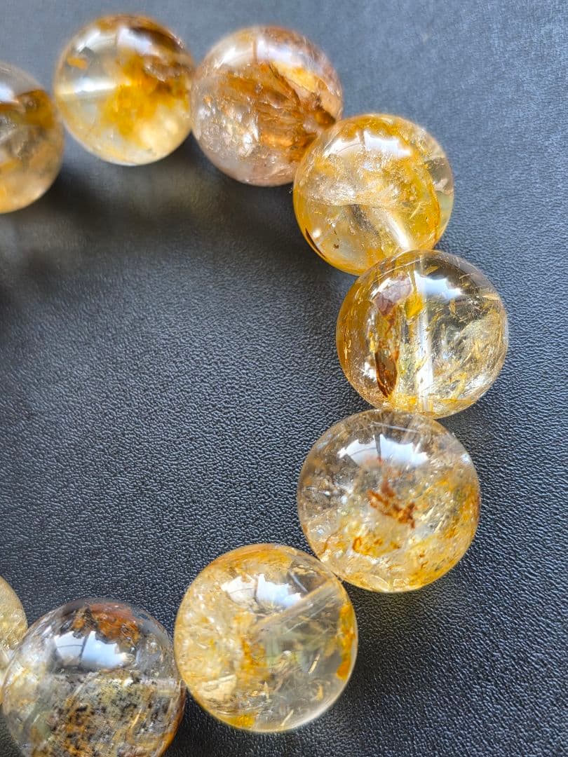 19mm✨　大玉　エレスチャルクォーツ　ブレスレット