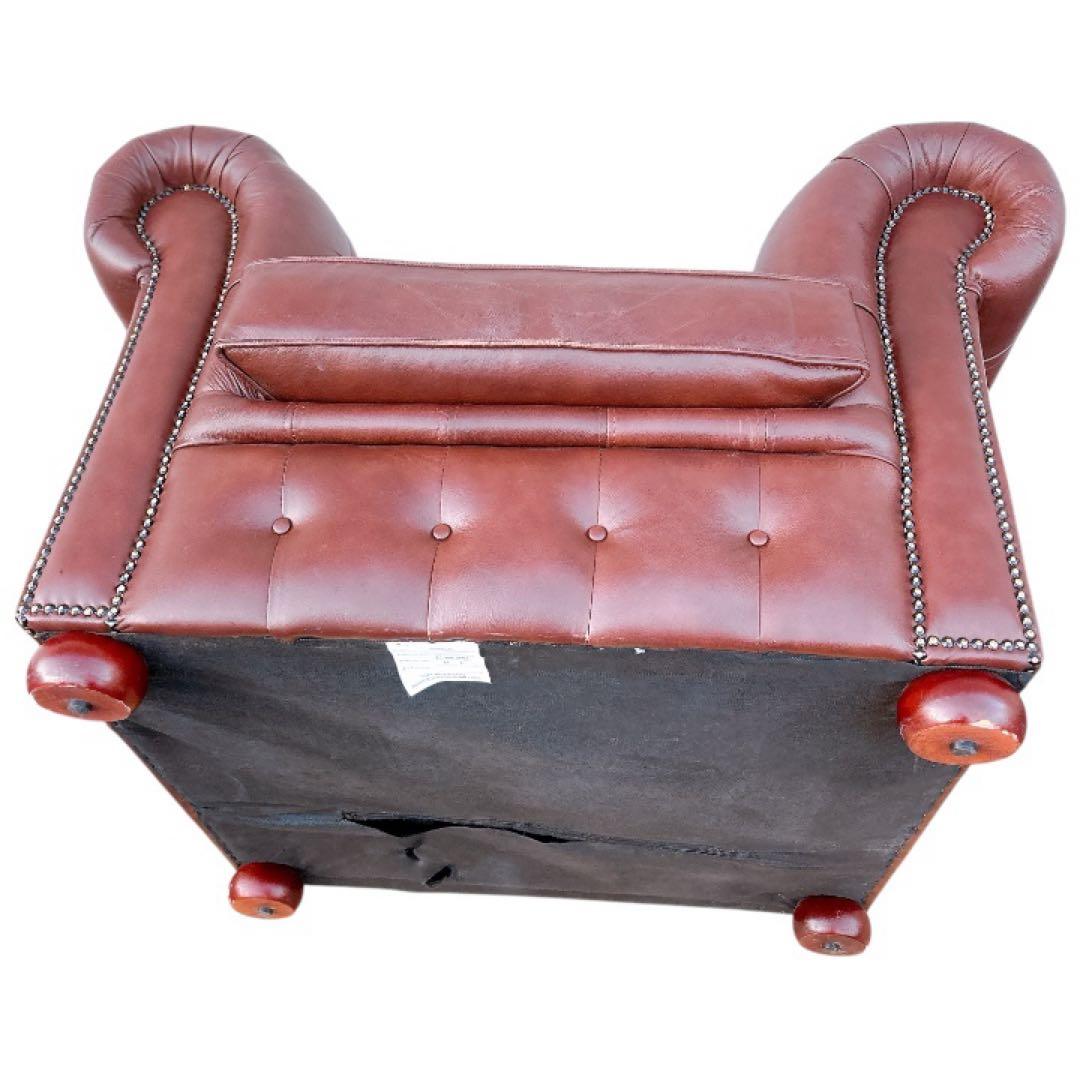 2★送料込み★チェスターフィールドソファ 一人掛け【神奈川県厚木市引取可】