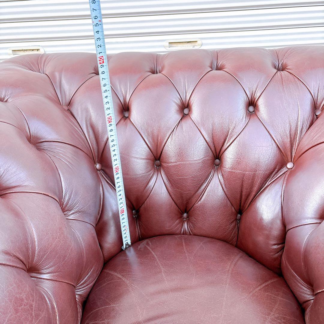 2★送料込み★チェスターフィールドソファ 一人掛け【神奈川県厚木市引取可】