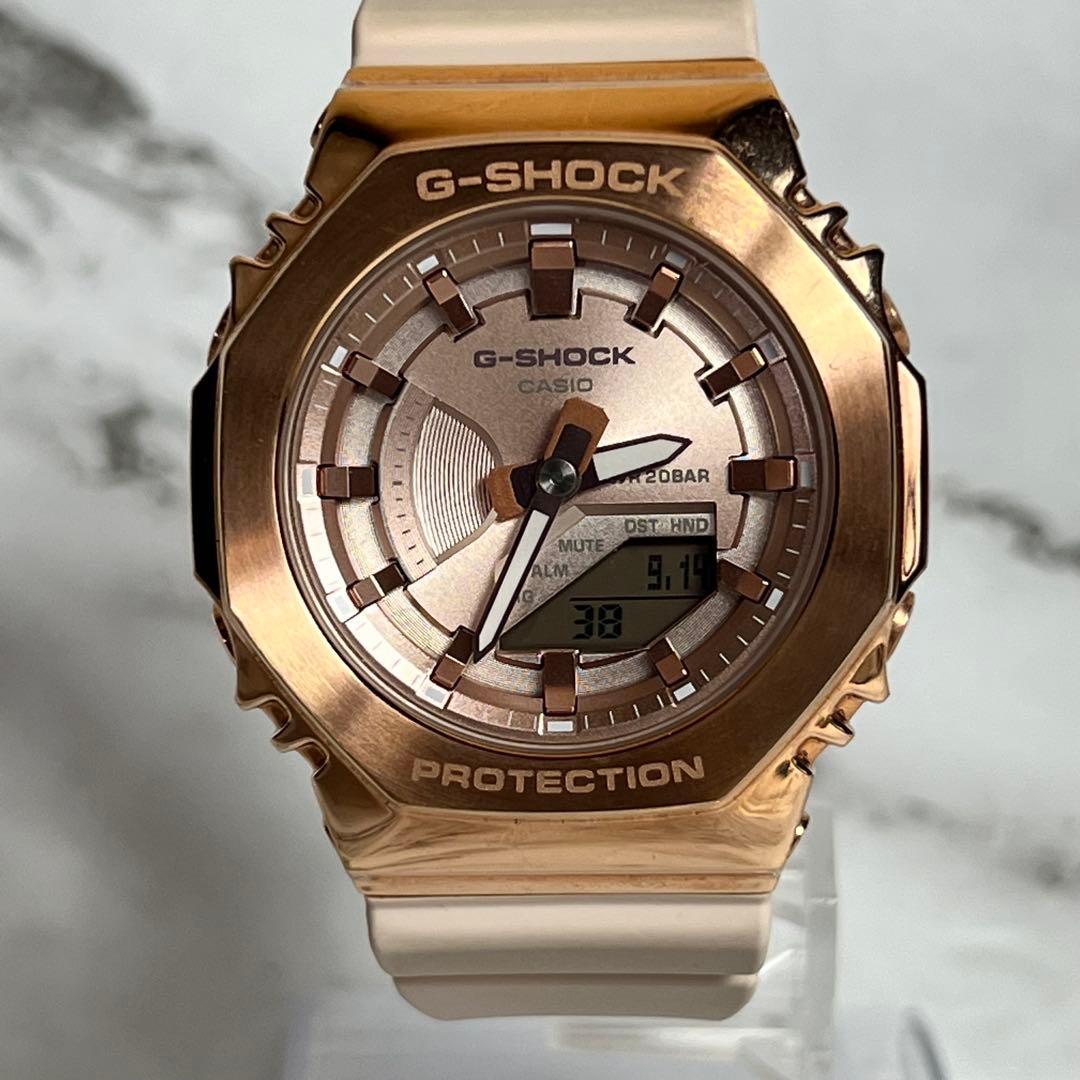 稼働美品 G-SHOCK レディース腕時計 ピンクゴールド GM-S2100PG