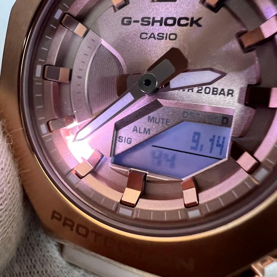 稼働美品 G-SHOCK レディース腕時計 ピンクゴールド GM-S2100PG