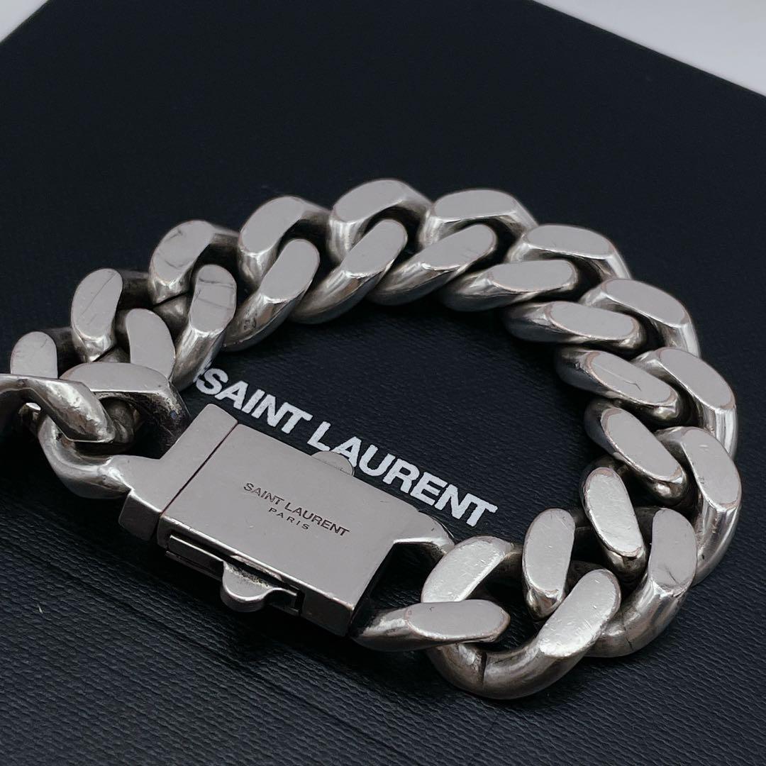 Yves Saint Laurent ブレスレット　喜平　メタルカーブ　シルバー