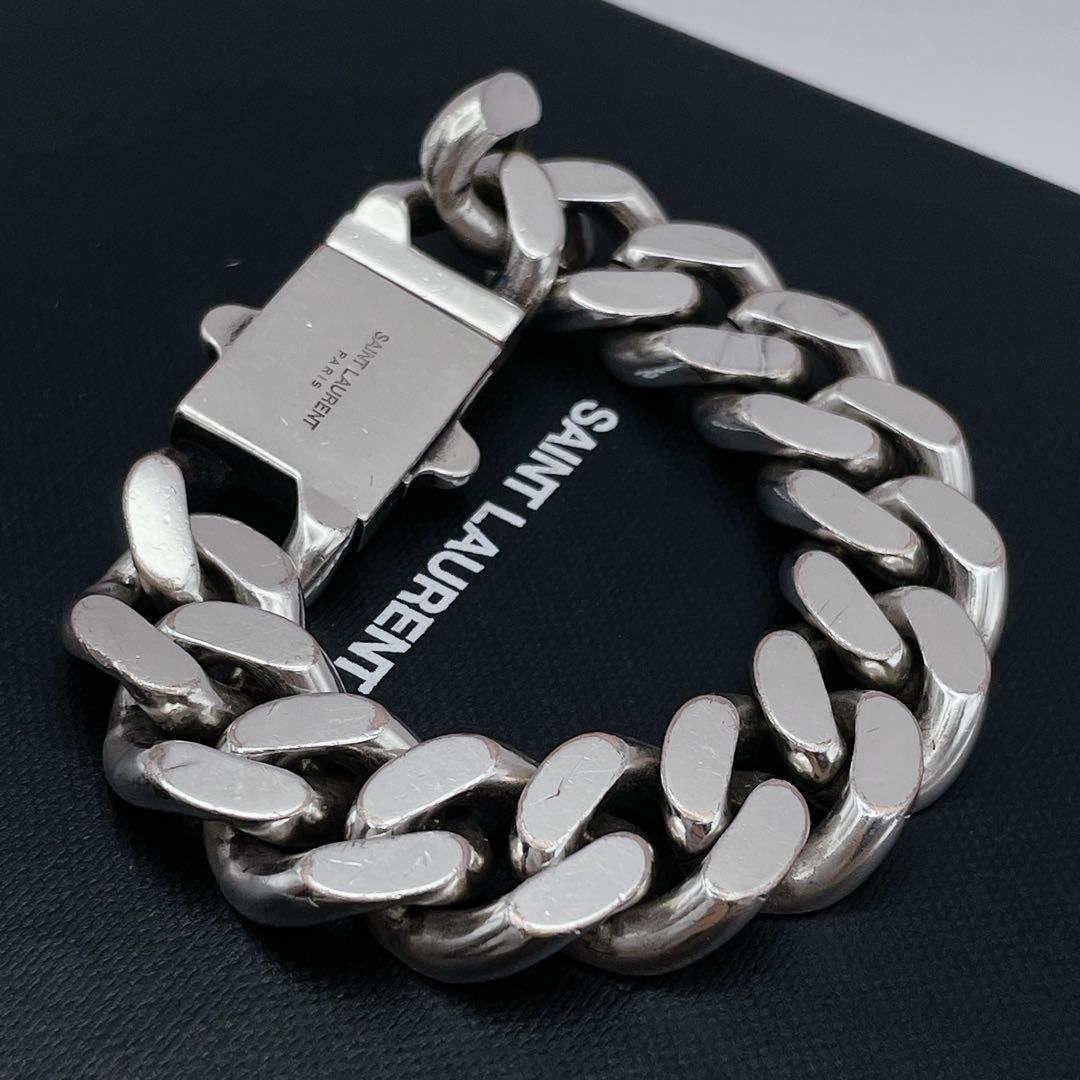 Yves Saint Laurent ブレスレット　喜平　メタルカーブ　シルバー