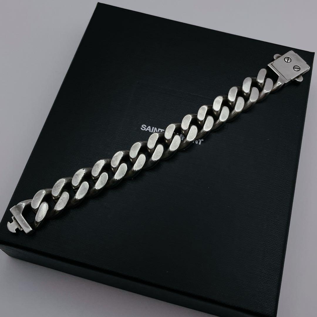 Yves Saint Laurent ブレスレット　喜平　メタルカーブ　シルバー