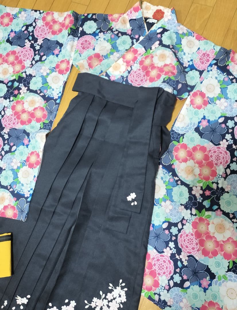 キャサリンコテージ 袴 160◆卒服 卒業式 着物 和装 袴セットフォーマル 紺