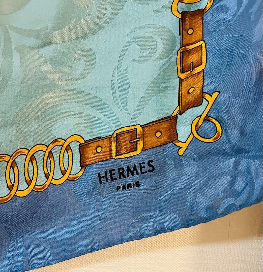 HERMES エルメス シルク スカーフ 馬車デザイン カレ90