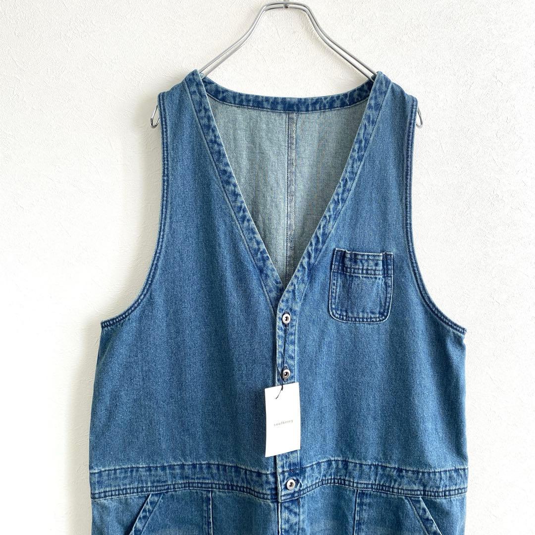 【新品】soulberry　ソウルベリー　店長のデニムなサロペット　M