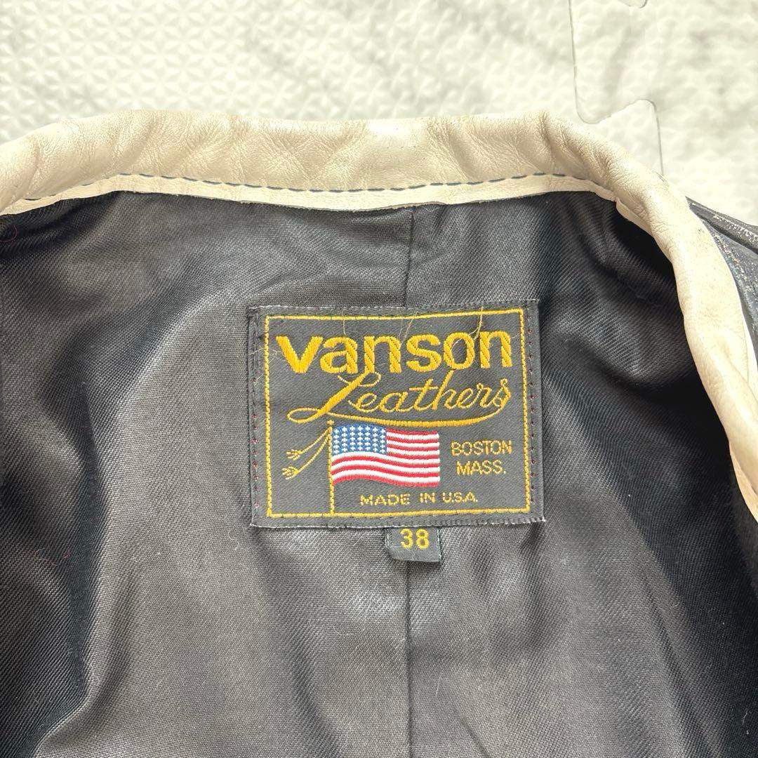 VANSON バンソン ワンスター レザージャケット 38