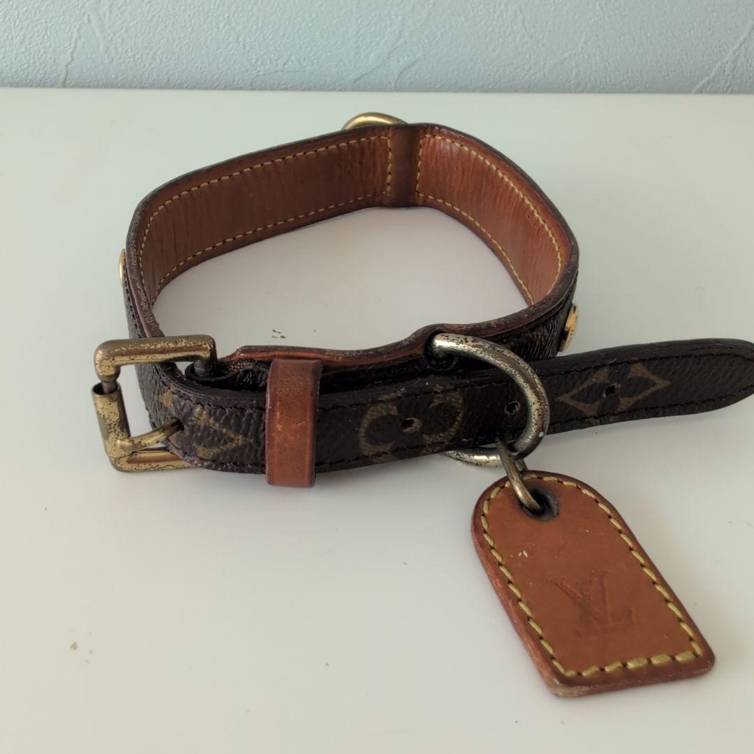 Louis Vuitton レザー首輪 モノグラム