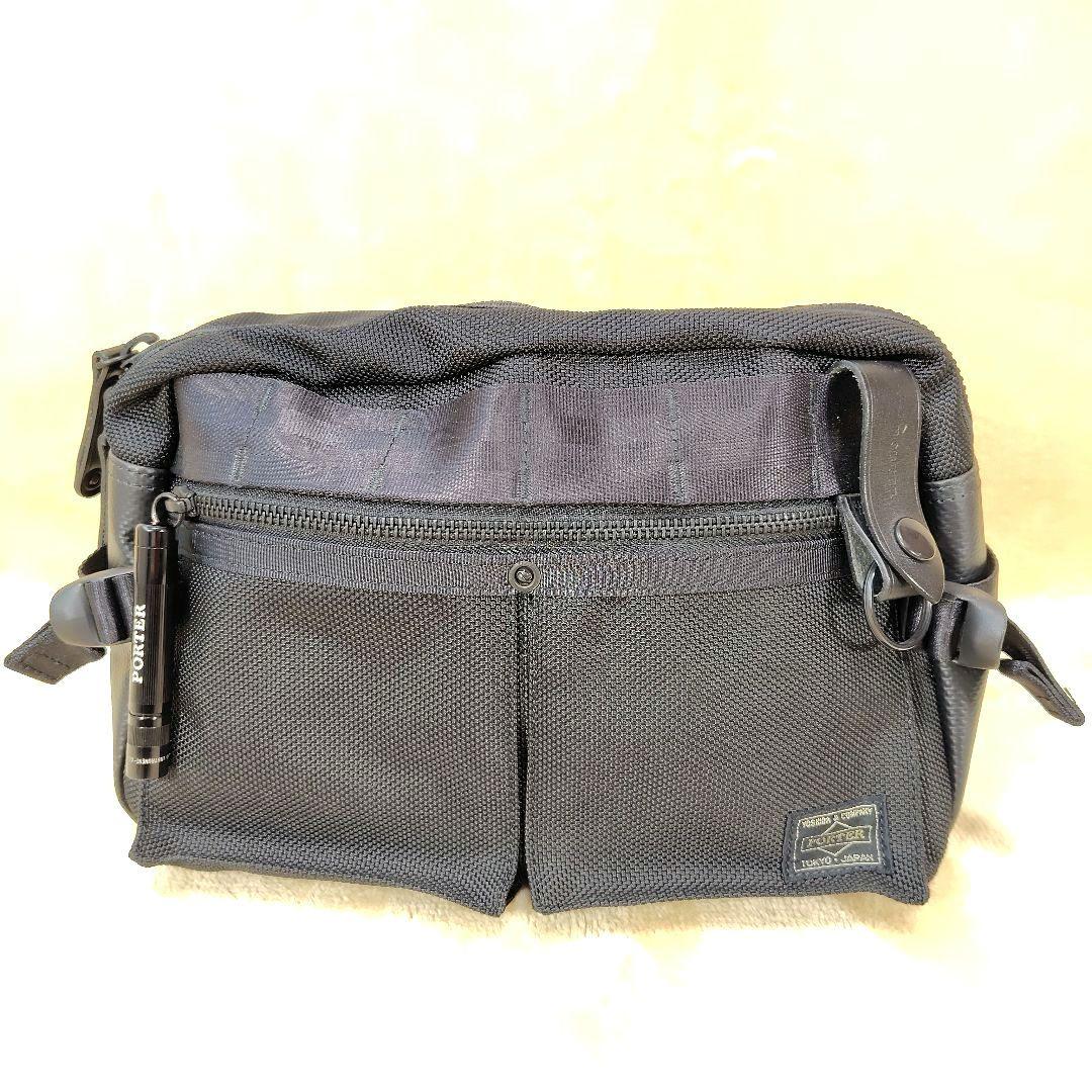 訳あり 極美品 PORTER ポーター HEAT ヒート ウエストバッグ 黒色