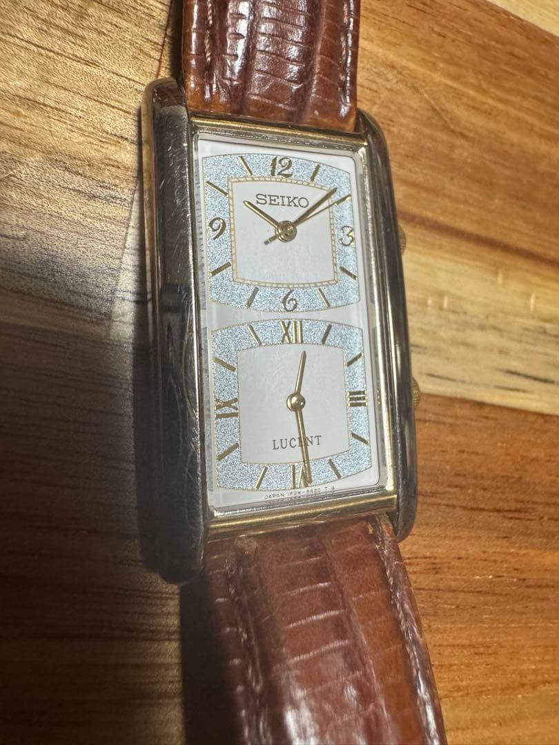 セイコー ルーセント クォーツ 1F2W-5A00 デュアルタイム ウォッチ