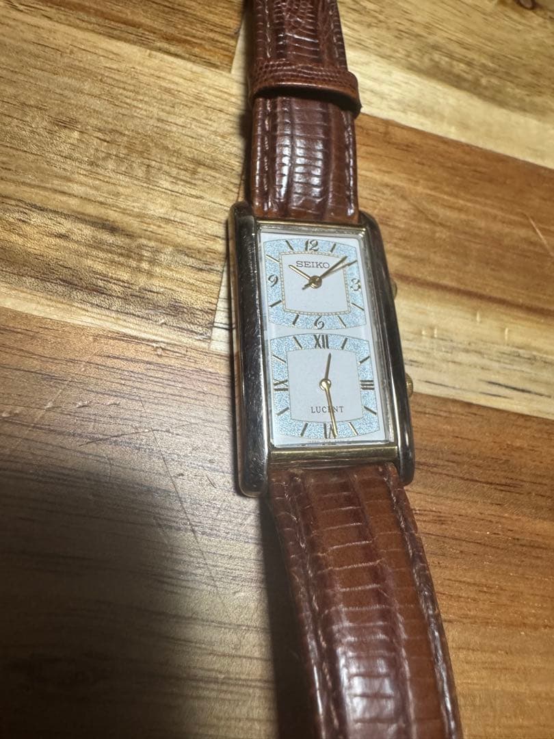 セイコー ルーセント クォーツ 1F2W-5A00 デュアルタイム ウォッチ
