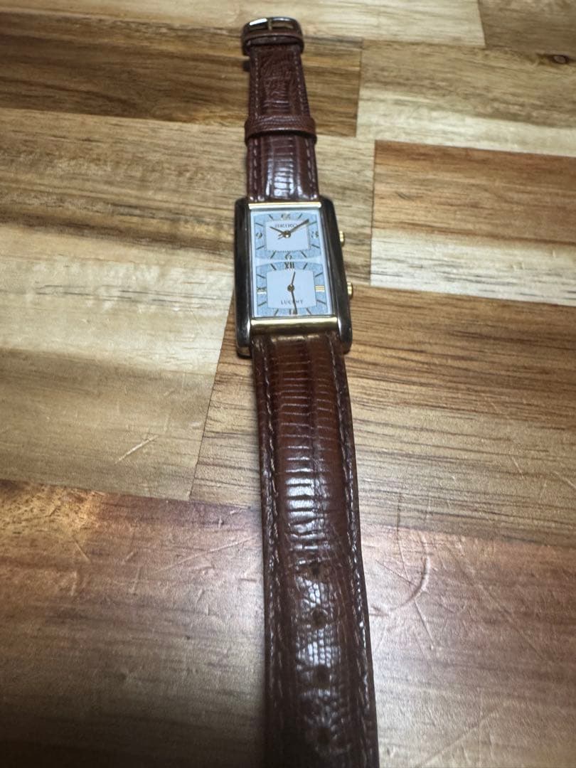 セイコー ルーセント クォーツ 1F2W-5A00 デュアルタイム ウォッチ