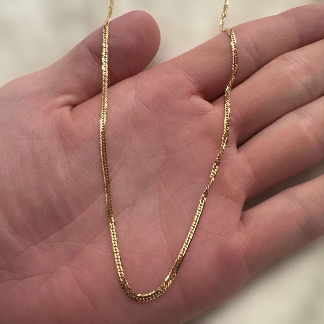 FAIRY CULLET 18金 ネックレス 50cm 6面W 5g