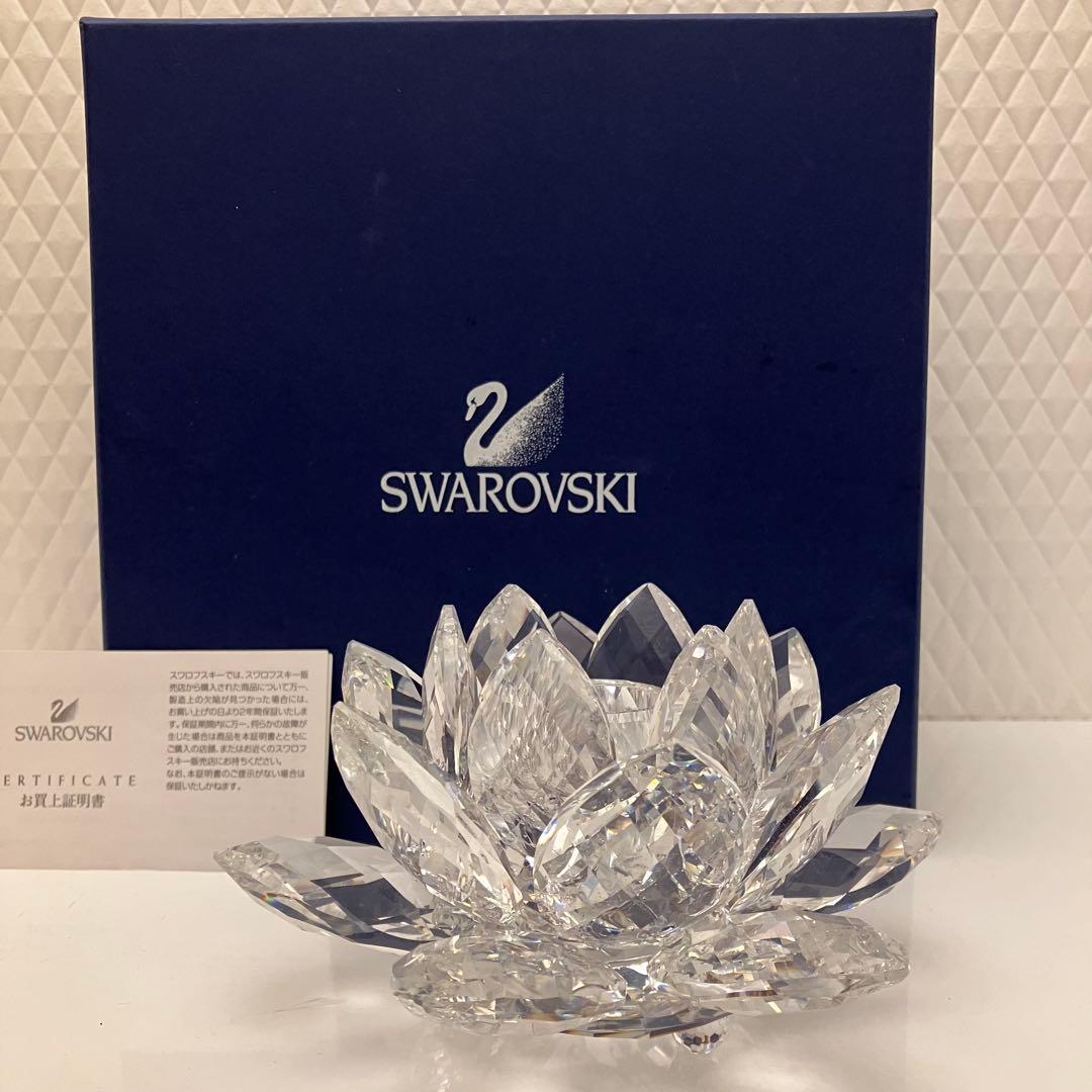 SWAROVSKI スワロフスキー 水蓮　睡蓮 クリスタル　置物 インテリア