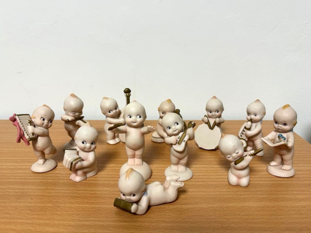 加藤工芸　キューピー 音楽隊　置物 陶器12体セット　オーケストラ