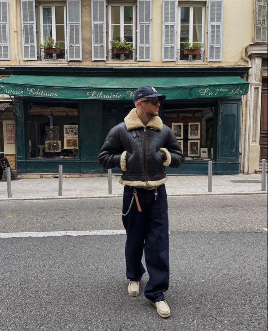 【超希少レア】名作 ムートンレザー B-3 ジャケット